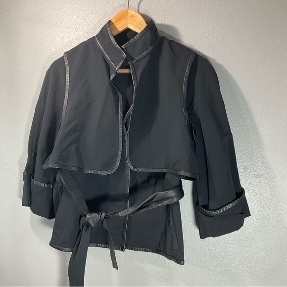 Diane von Furstenberg Shane Tie-Waist Jacket black size 4 - Picture 4 of 15